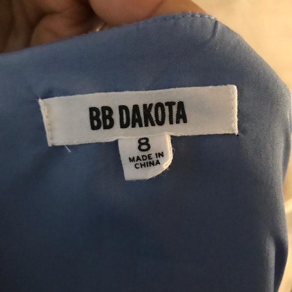 BB DAKOTA Lauryl Lace Insert Wrap Dress Sz 8 - Picture 8 of 8